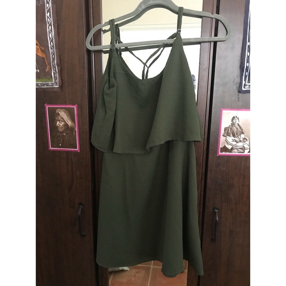Olive green dress